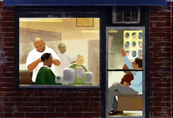 Barbershop At Night